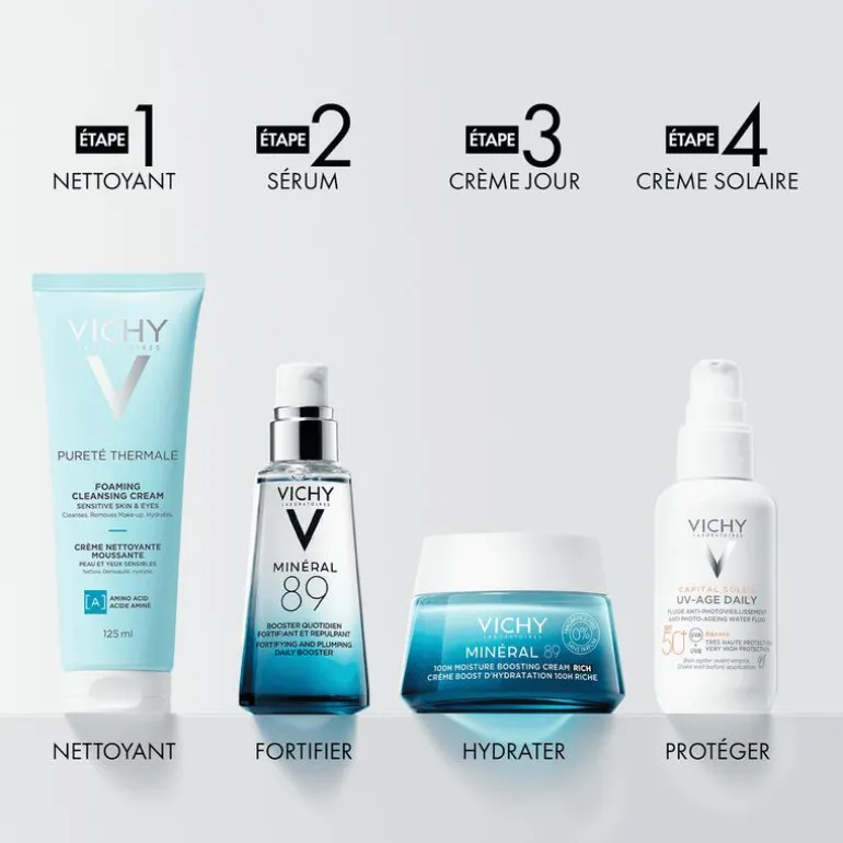 Vichy Mineral 89 100U Rijke Hydraterende Crème Zonder Parfum 50 ML