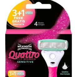 Wilkinson Sword Quattro for Women Sensitive Navulmesjes 3+1 gratis