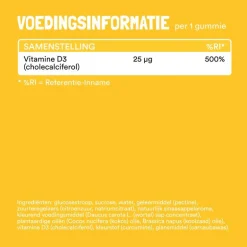 Yummygum Vitamine D3 Suikervrij 60 stuks
