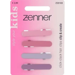 Zenner Klik-klak haarspeld kids 4x